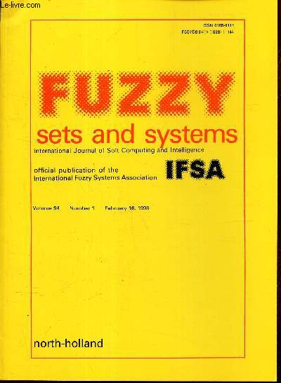FUZZY SETS AND SYSTEMS -Vol.94 - N1 - february 16, 1998.