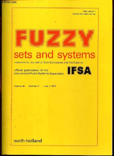 FUZZY SETS AND SYSTEMS -Vol.88 - n)2 - jUNE 1, 1997.