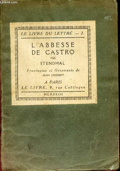 L'ABBESSE DE CASTRO.