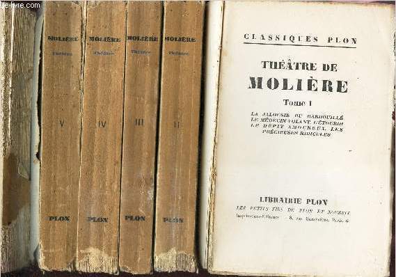 THEATRE DE MOLIERE - EN 6 VOLUMES (DU TOME 1 au TOME 6)