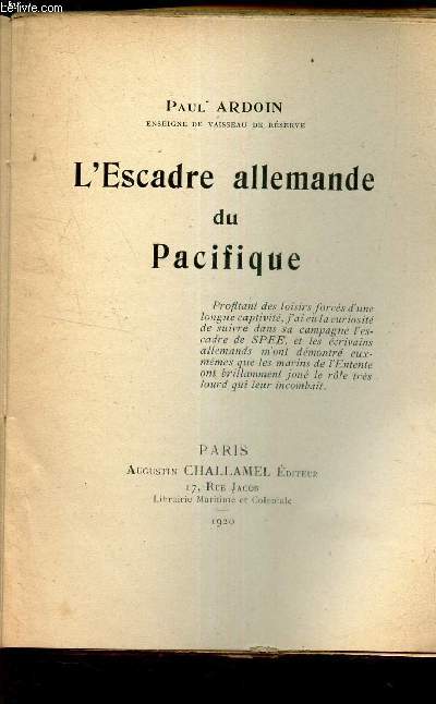 L'ESCADRE ALLEMANDE DU PACIFIQUE.