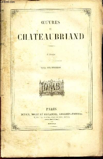 OEUVRES DE CHATEAUBRIAND - TOME 18eme : POLEMIQUE.