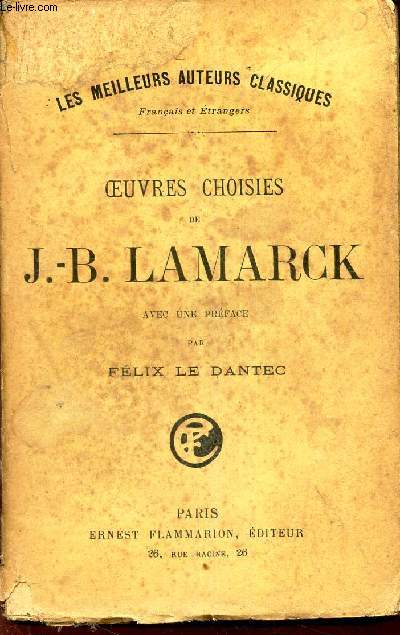 OEUVRES CHOISIES DE J.B. LAMARCK -