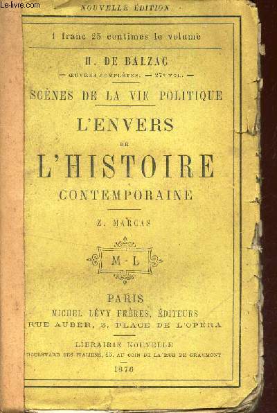 L'ENVERS DE L'HISTOIRE CONTEMPORAINE / 