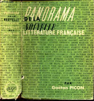 PANORAMA DE LA NOUVELLE LITTERATURE FRANCAISE