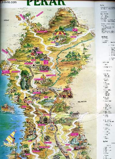 UN PLAN DEPLIANT COULEUR DE : PERAK, DARUL RIDZUAN - MAP AND GUIDE.