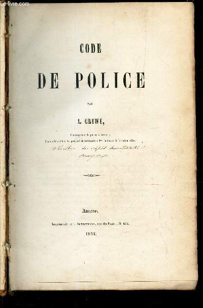 CODE DE POLICE.