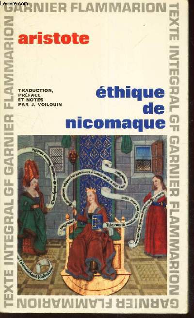 ETHIQUE DE NICOMAQUE.