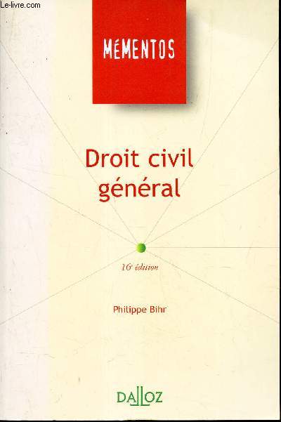 DROIT CIVIL GENERAL.