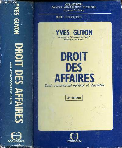 DROIT DES AFFAIRES - DROIT COMMERCIAL GENERAL ET SOECIETES