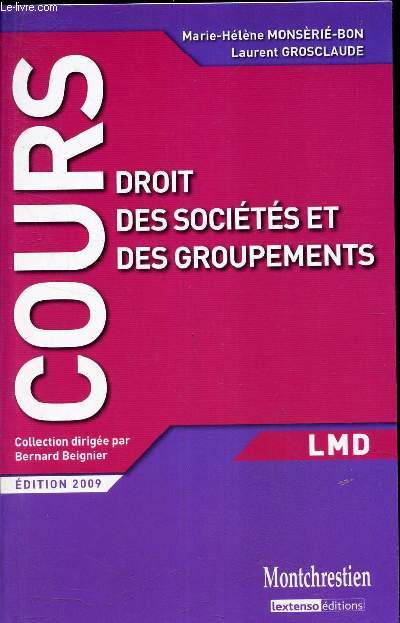 DROIT DES SOCIETES ET DES GROUPEMENTS -