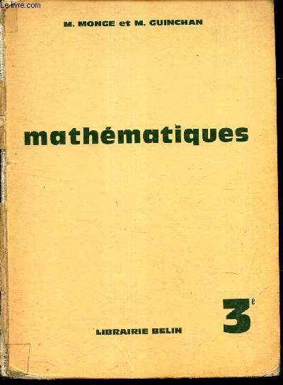 MATHEMATIQUES -3e