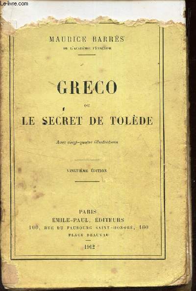 GRECO ou LE SECRET DE TOLEDE.
