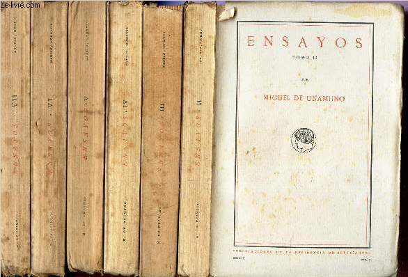 ENSAYOS - EN 6 VOLUMES : DU TOME II au TOME VII - (MANQUE LE TOME PREMIER).