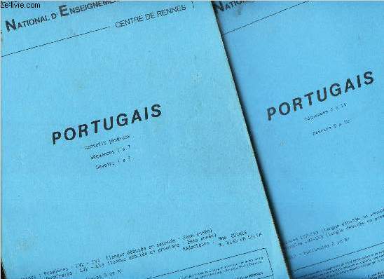 PORTUGAIS - EN 2 VOLUMES tome 1 : sequances 1  7 + Tome 2 ; sequences 8  14. (et devoirs de 1  10 ).