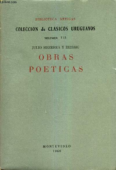OBRAS POETICAS - VOLUMEN 113.