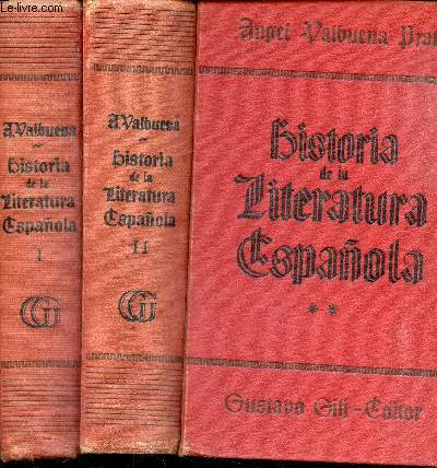 Historia de la literatura - en 2 volumes / tomo 1 + Tomo II.