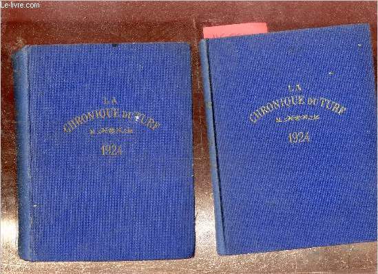 Annuaire de la chronique du Turf 1924 - 51me anne - 2 volumes - Volume 1 : Courses plates - Volume 2 : Courses d'obstacles.