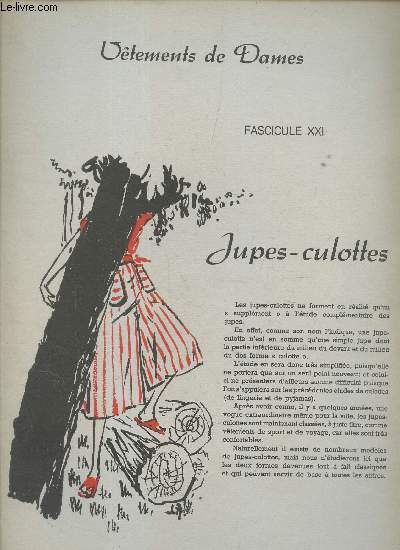 Vtements de dames - fascicule 21 : Jupes-Culottes.