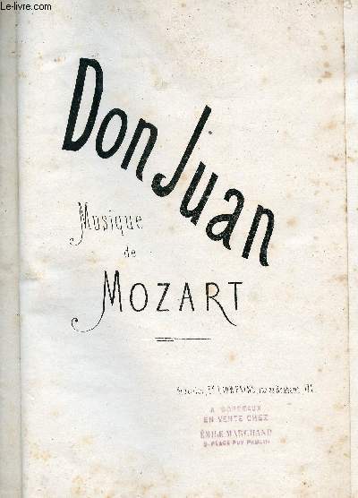 Don Juan - Partition - Musique de Mozart.