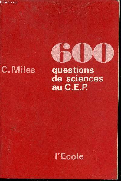Questions de Sciences au C.E.P. (Garons et Filles) - Programme du 30 juillet 1953 - n329.