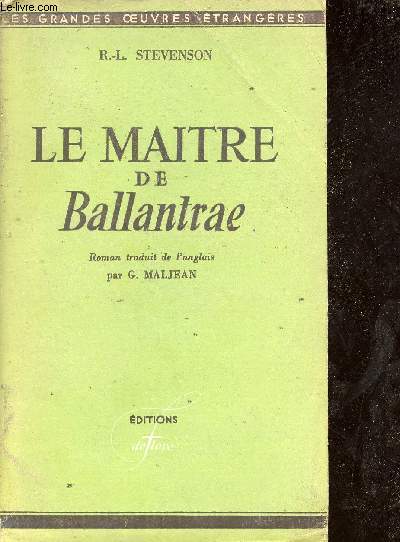 Le Maitre de Ballantrae - Roman - Collection les grandes oeuvres trangres.