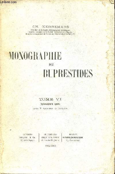 Monographie des Buprestides - Tome 6 : Sphenoptera (pars).