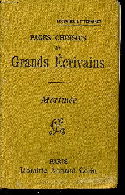 Pages choisies des Grands Ecrivains - Mrime - Lectures littraires.