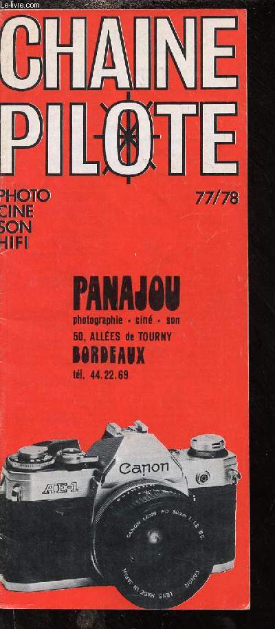 Catalogue chaine pilote 77/78 photo cin son hifi - Panajou Bordeaux.