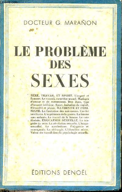 Le problme des sexes.