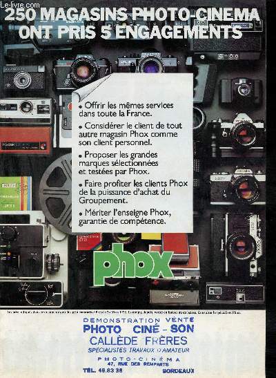 Catalogue phox Callde Frres Bordeaux.