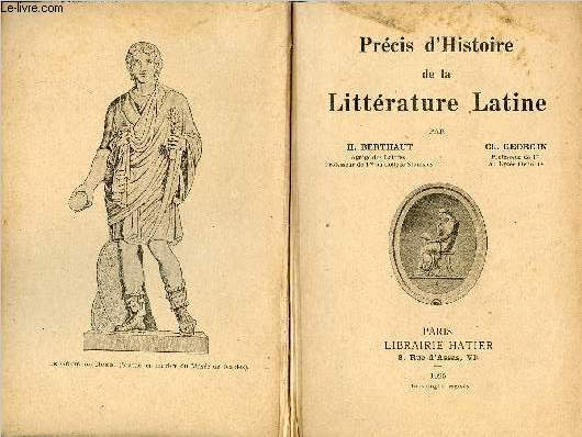Prcis d'histoire de la littrature latine.