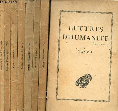 Lettres d'humanit - Association Guillaume Bud - En 8 tomes - Tomes 1 + 2 + 3 + 4 + 5 + 6 + 7 + 8.