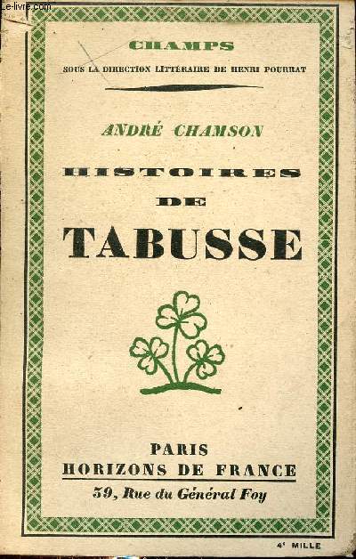 Histoires de Tabusse - Collection Champs.