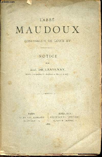 L'Abb Maudoux confesseur de Louis XV.