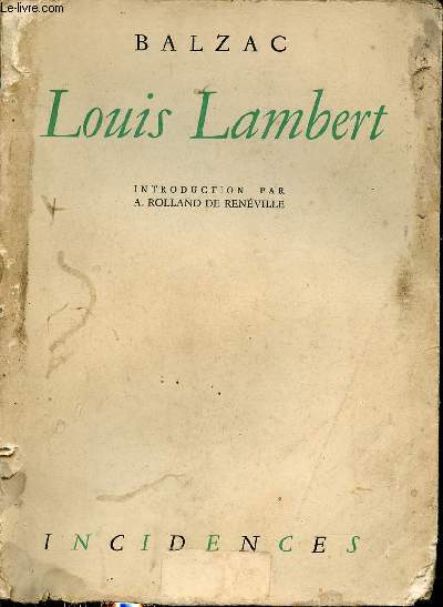 Louis Lambert - Collection Incidences.