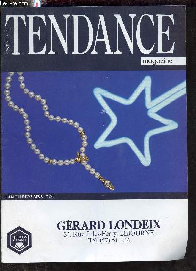Tendance magazine n10 nov.dec 1982 - Bijoux Grard Londeix Libourne.