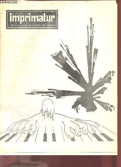 Imprimatur janvier 1970 n25 - Editorial - document la Grce - science l'ocanographie - dans cinquante ans ... - pop music - conte fantastique - reportage le port de Marseille - sport hockey sur gazon.