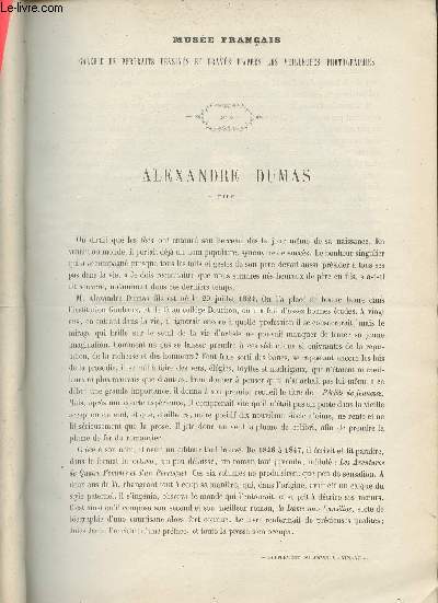 Le Muse Franais portraits des contemporains dessins d'aprs les meilleurs photographies - 1862 - Alexandre Dumas Fils.