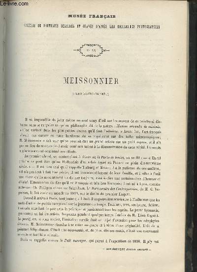 Le Muse Franais portraits des contemporains dessins d'aprs les meilleurs photographies - 1862 - Meissonnier (Jean Louis Ernest).