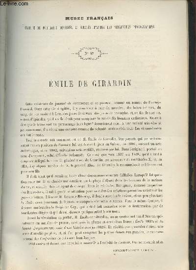 Le Muse Franais portraits des contemporains dessins d'aprs les meilleurs photographies - 1862 - Emile de Girardin.