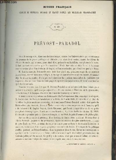 Le Muse Franais portraits des contemporains dessins d'aprs les meilleurs photographies - 1862 - Prvost-Paradol.