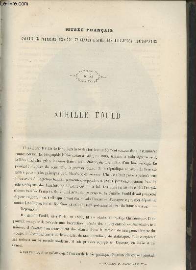 Le Muse Franais portraits des contemporains dessins d'aprs les meilleurs photographies - 1862 - Achille Fould.