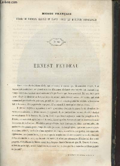 Le Muse Franais portraits des contemporains dessins d'aprs les meilleurs photographies - 1862 - Ernest Feydeau.