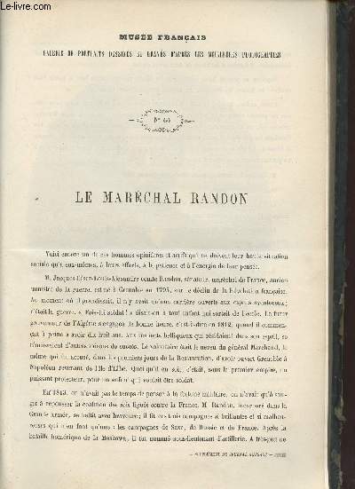 Le Muse Franais portraits des contemporains dessins d'aprs les meilleurs photographies - 1862 - Le Marchal Randon.