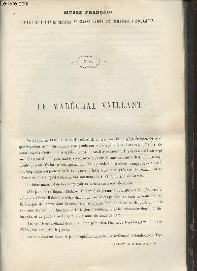 Le Muse Franais portraits des contemporains dessins d'aprs les meilleurs photographies - 1862 - Le Marchal Vaillant.