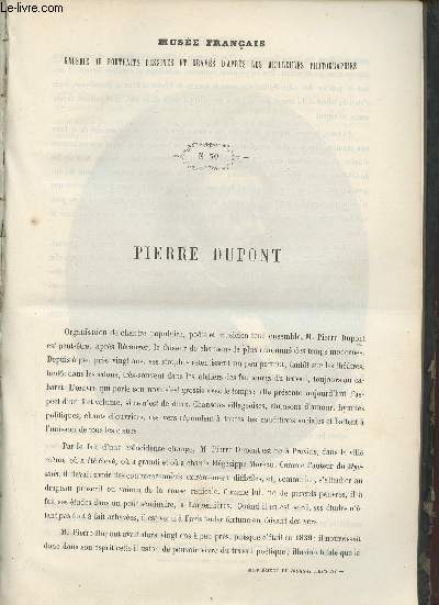 Le Muse Franais portraits des contemporains dessins d'aprs les meilleurs photographies - 1862 - Pierre Dupont.
