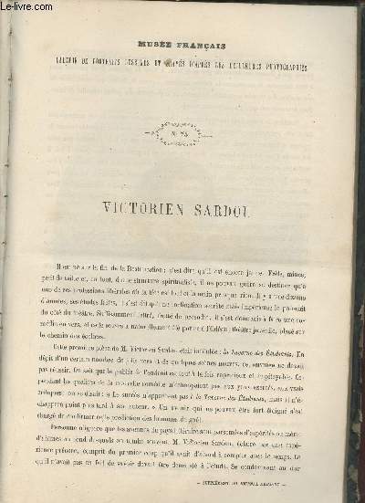 Le Muse Franais portraits des contemporains dessins d'aprs les meilleurs photographies - 1862 - Victorien Sardou.