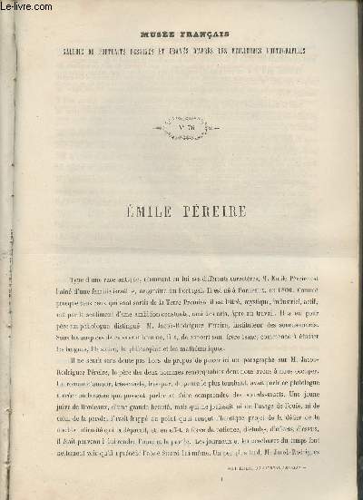 Le Muse Franais portraits des contemporains dessins d'aprs les meilleurs photographies - 1862 - Emile Preire.