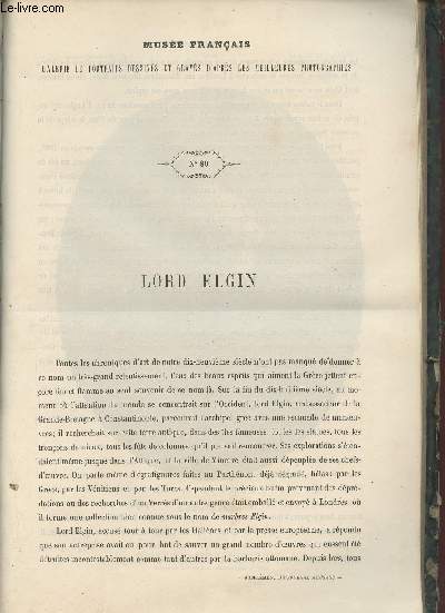 Le Muse Franais portraits des contemporains dessins d'aprs les meilleurs photographies - 1862 - Lord Elgin.